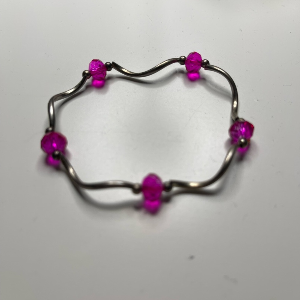 Elegant Pink Beaded Bracelet